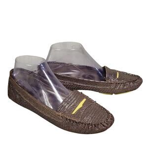 Sam Edelman Jones Bronze Leather Penny Loafers Womens Size 8.5